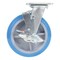 Vestil Polyurethane Swivel With Brake Caster 8 In. Diameter x 2 In. Width 925 lb Light Blue/Gray CST-KB-8X2PUP-SWB - alternate 2